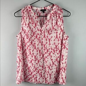 Talbots Lobster Print Shell Top Size MP